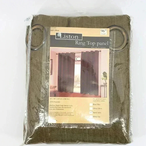 RING TOP PANEL  CURTAINS - Picture 1 of 2